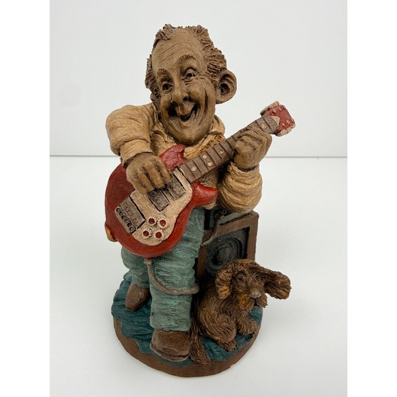 Sievers Other - Vintage 1984 Sievers Guitar Man Figurine Musician with Dog Sculpture 8028